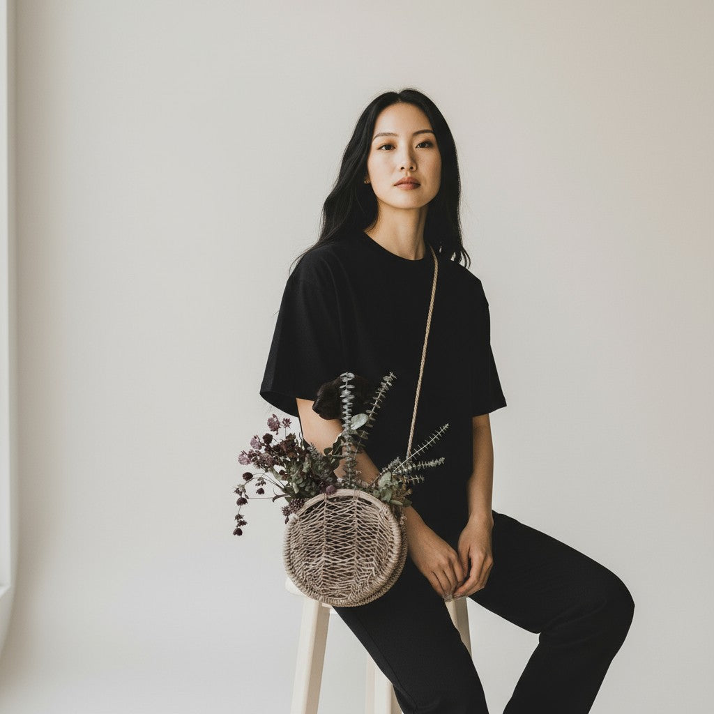 Circular Jonote Basket Bag