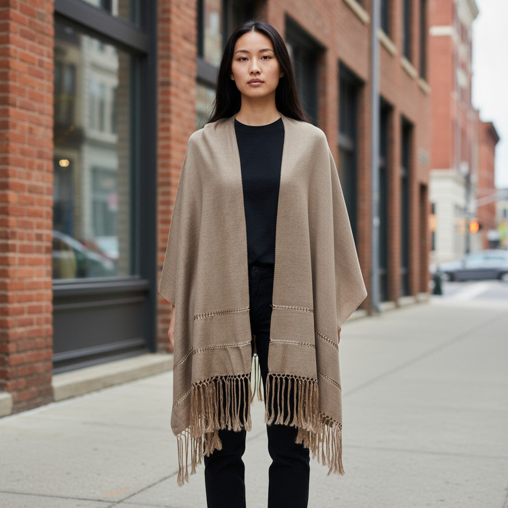 Handwoven Silk Blend Rebozo Shawl