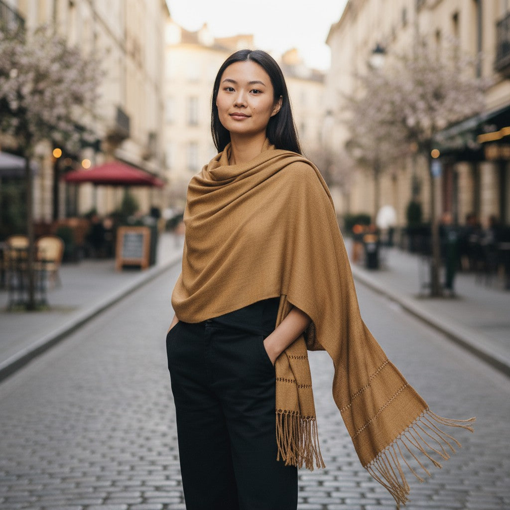 Handwoven Silk Blend Rebozo Shawl