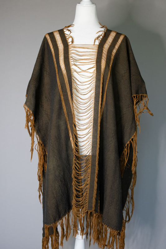 Bohemian Backstrap Loom Poncho