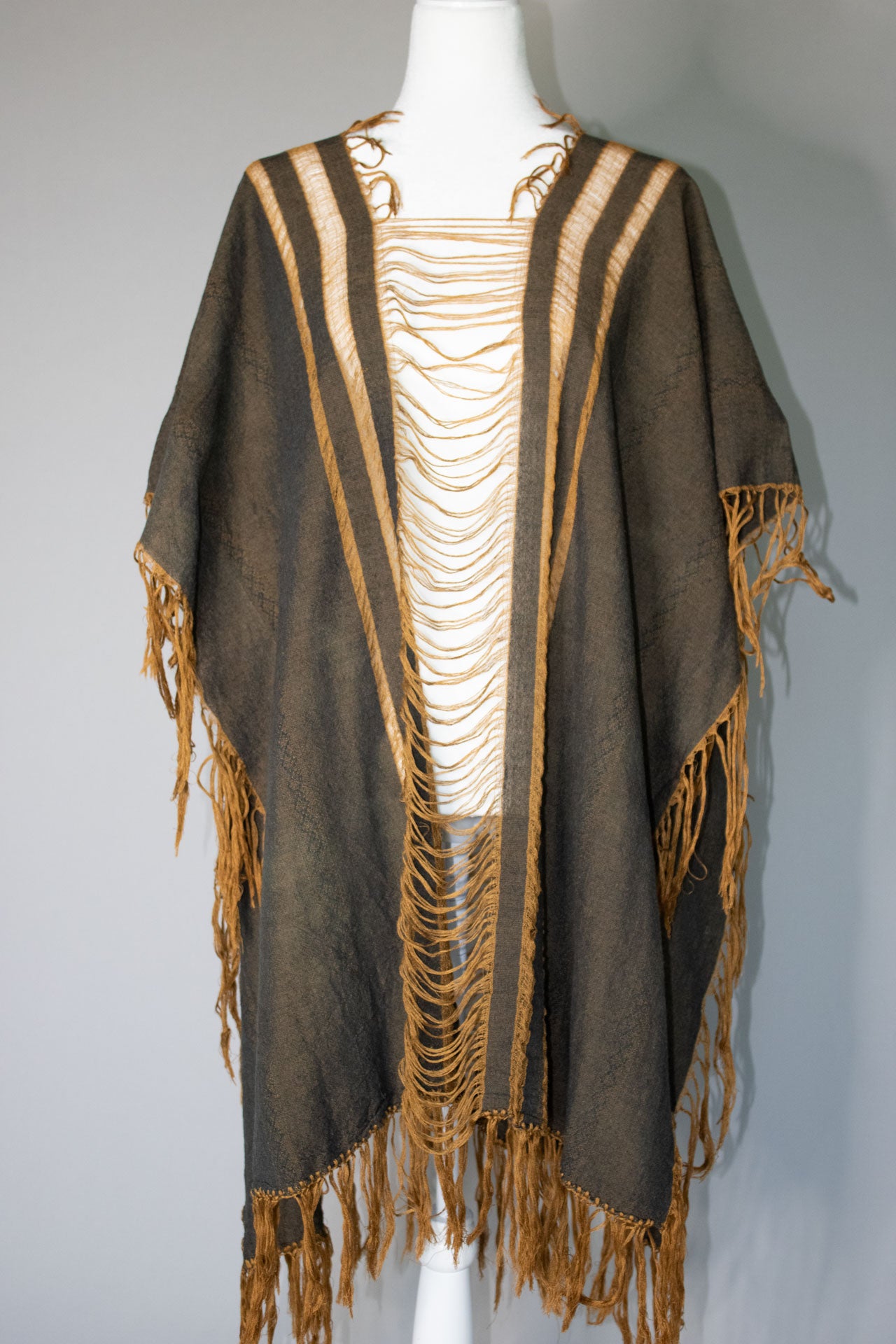 Bohemian Backstrap Loom Poncho