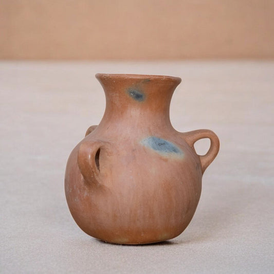 Paipai Native Terracotta Three Handled Pottery Pot