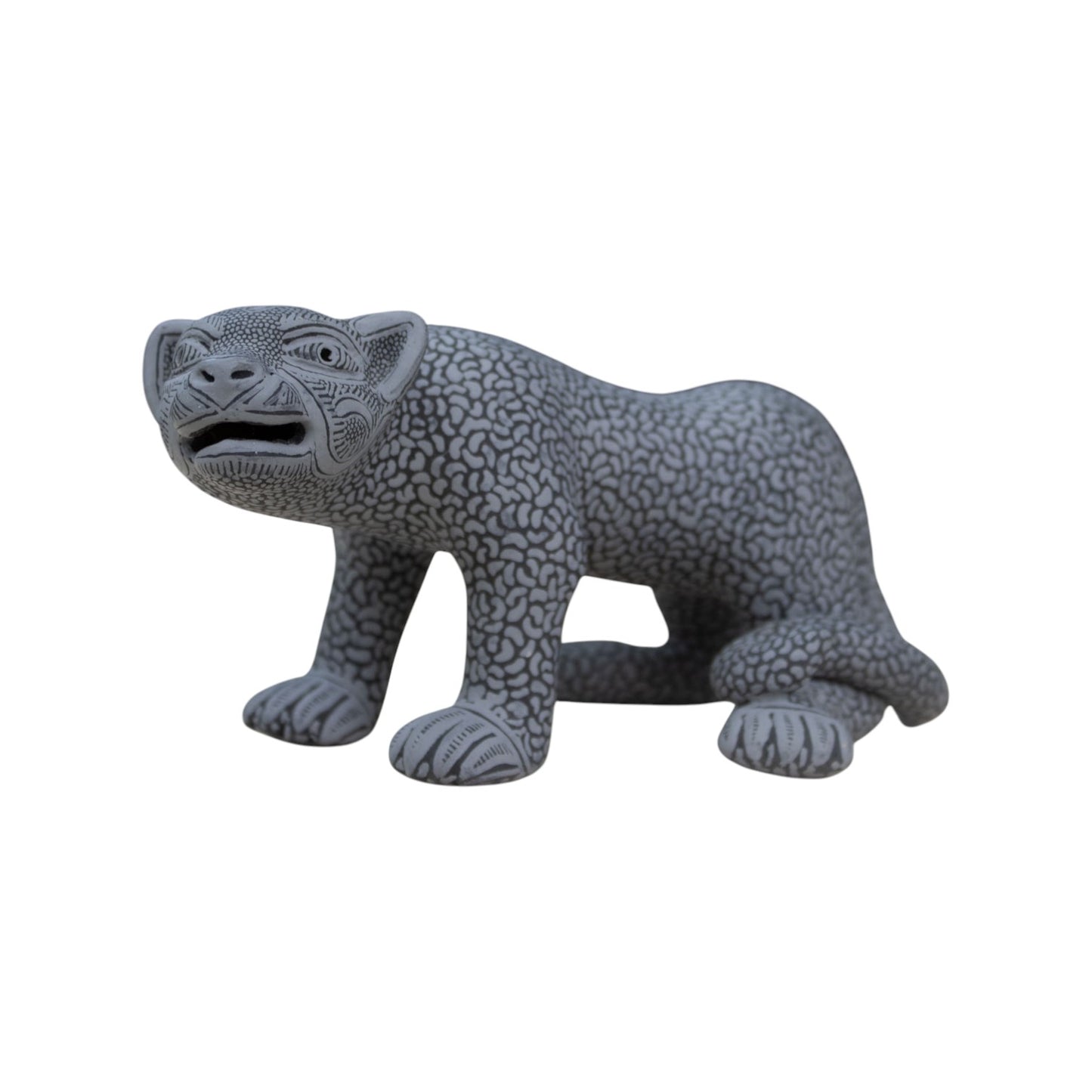 Handmade Mexican Clay Jaguar Sculpture – Small