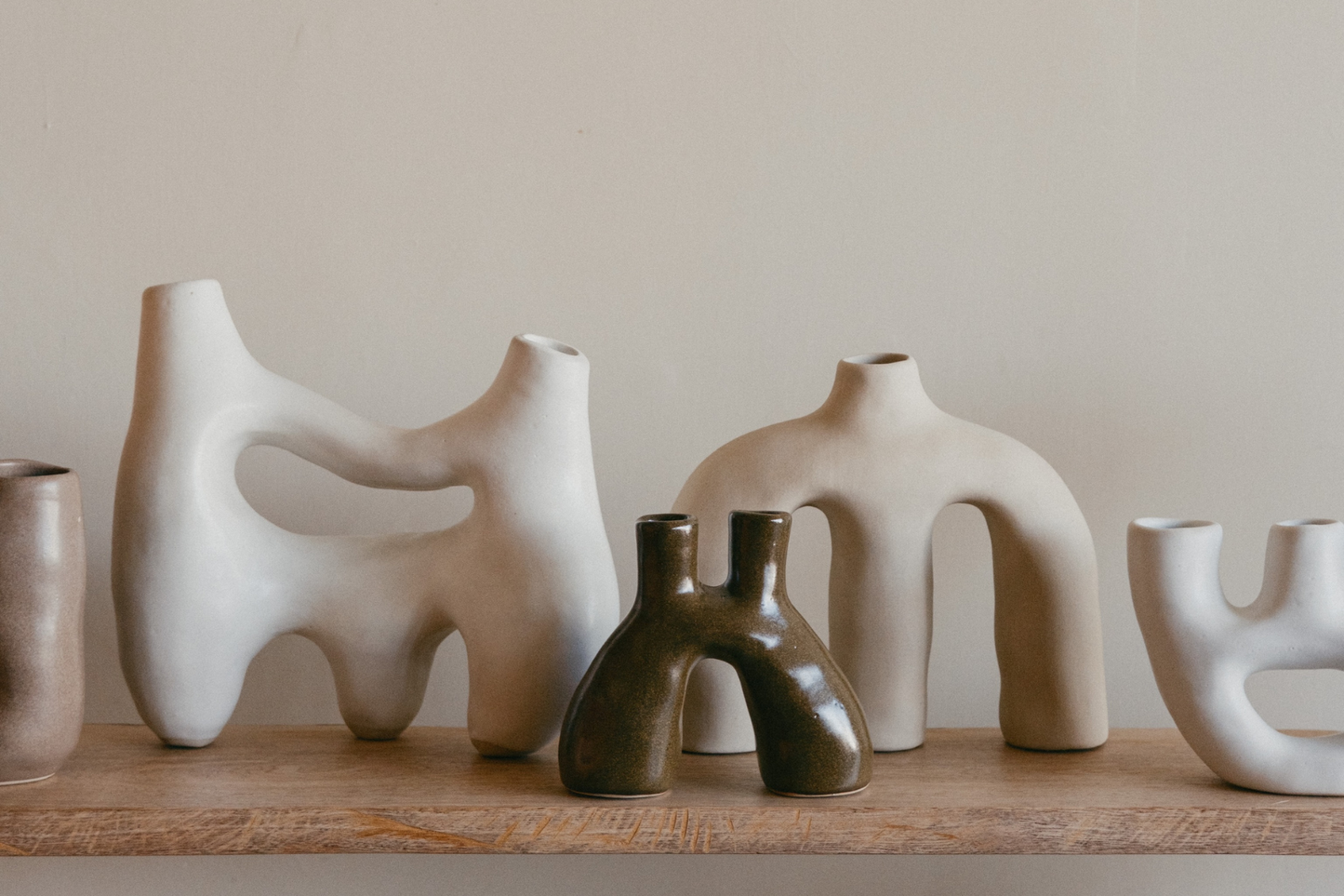 Three-Legged Ceramic Decorative Accent Vase