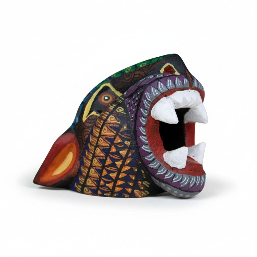 Jaguar Hand-Carved Copal Wood Alebrije Figurine