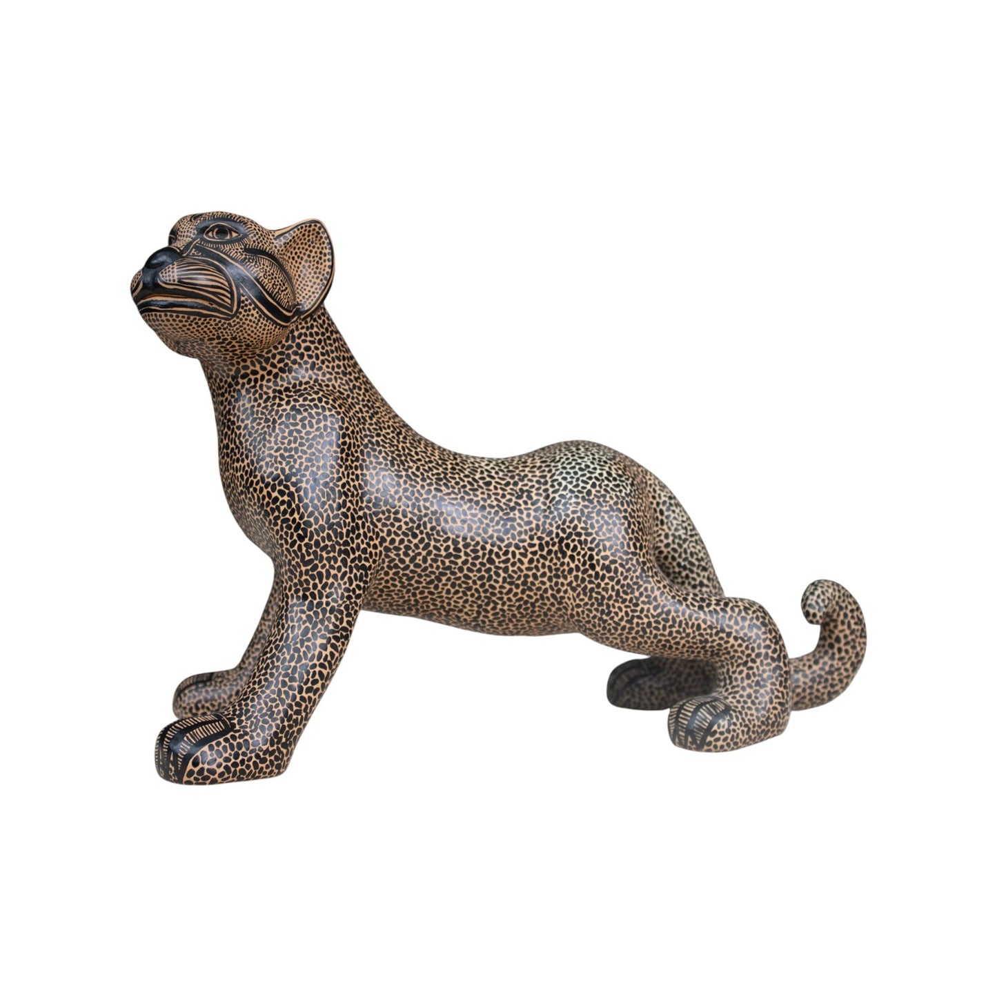 Large Pottery Clay Mayan Jaguar Figurine