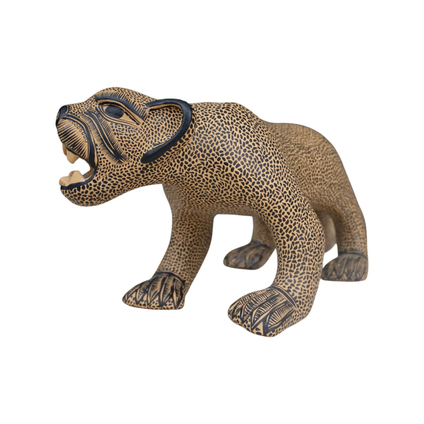 Large Pottery Clay Mayan Jaguar Figurine