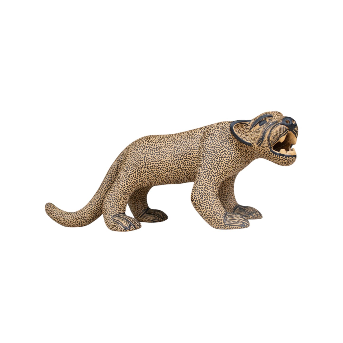 Large Pottery Clay Mayan Jaguar Figurine