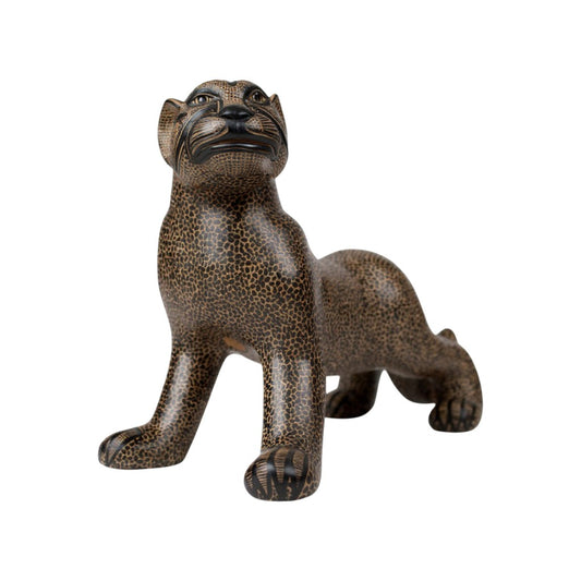 Large Standing Clay Mayan Jaguar Sculpture