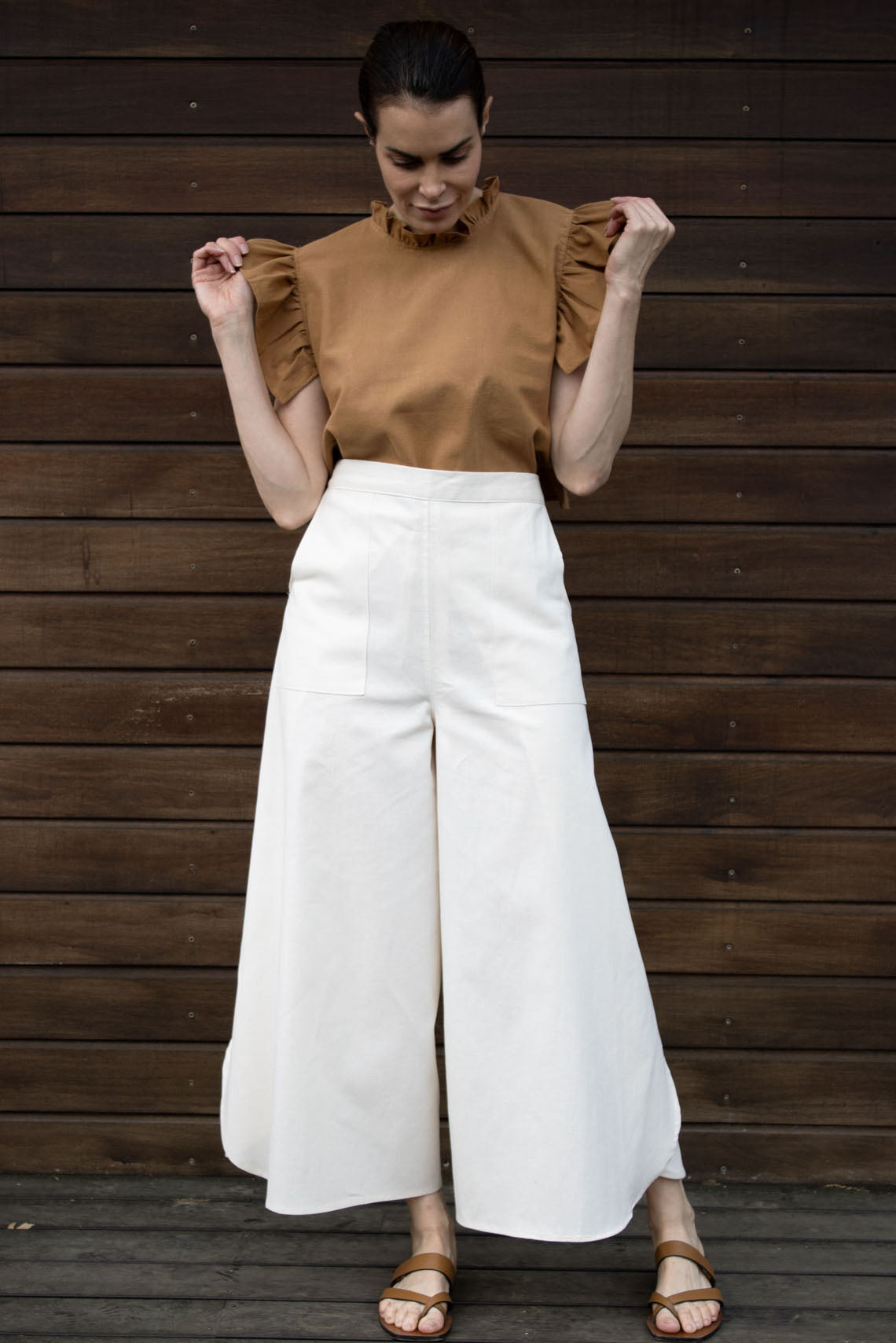 Bohemian Summer Linen Pants - Boho Tulum Style Wide Leg Trousers