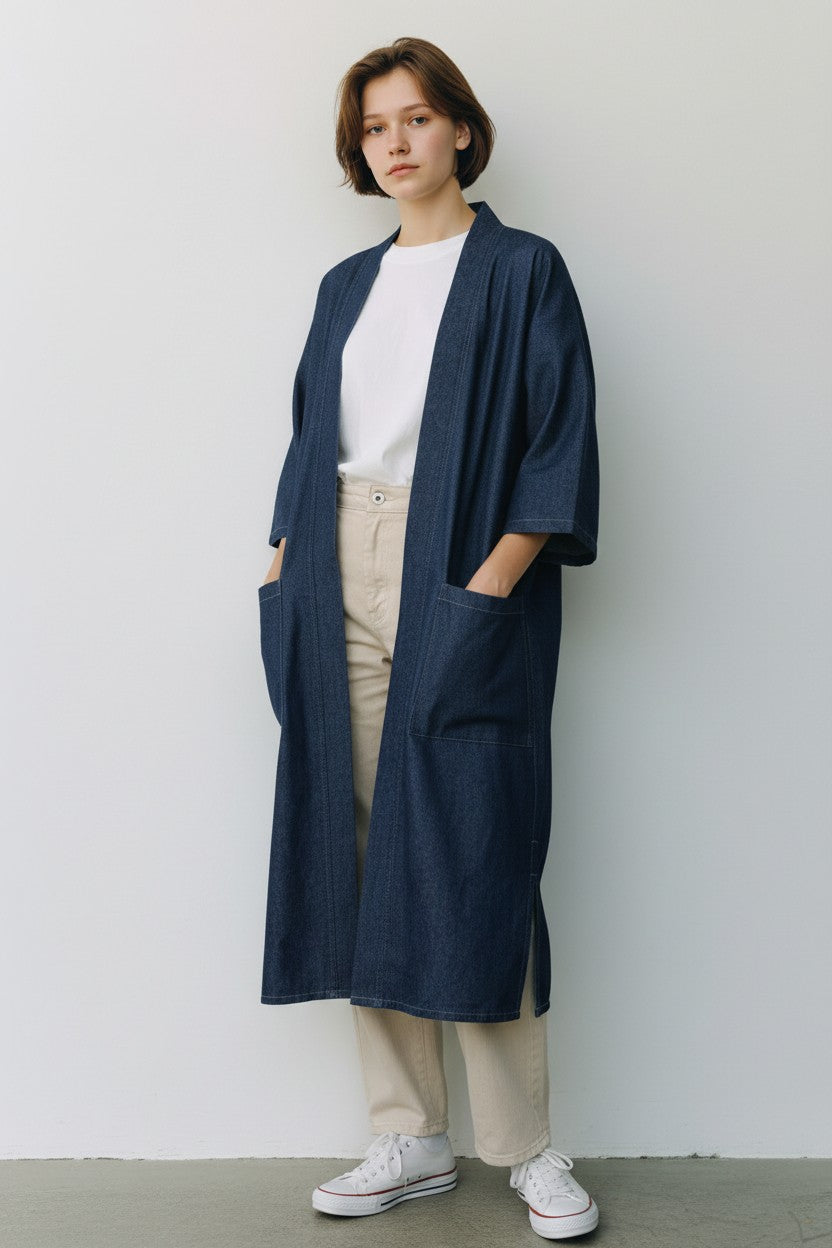 Long Denim Kimono