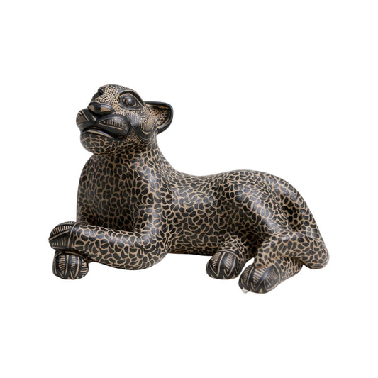 Medium Clay Mayan Jaguar Sculpture