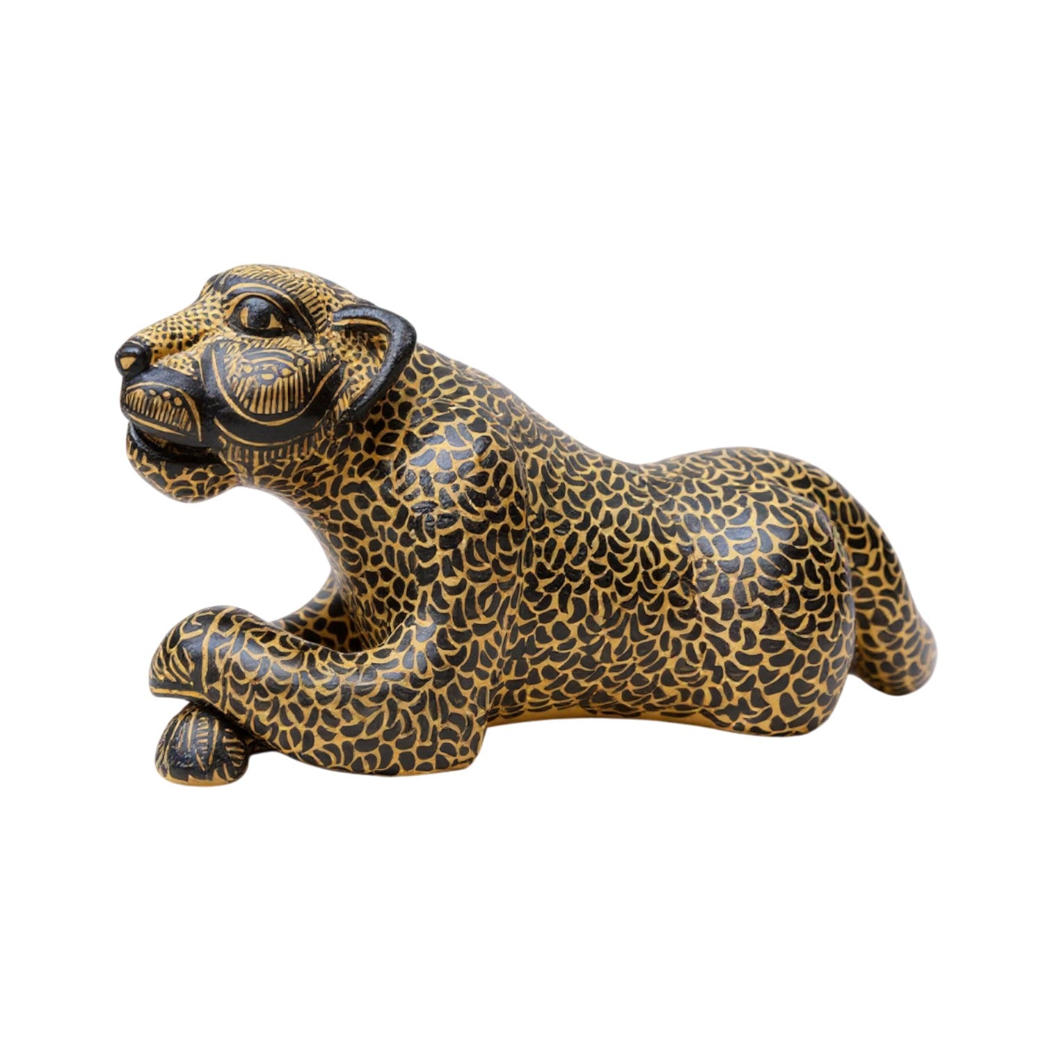 Medium Clay Mayan Jaguar Sculpture