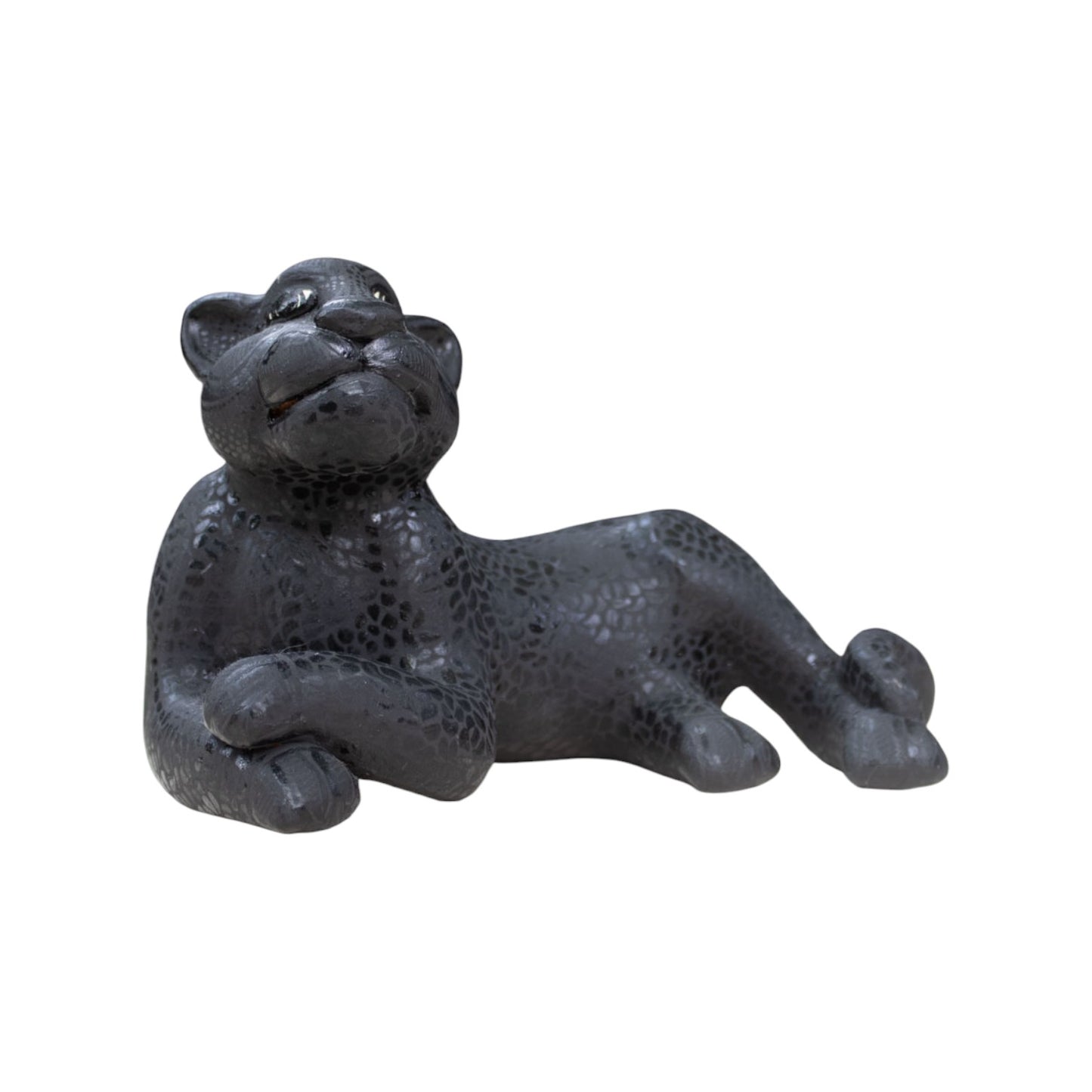 Handmade Clay Mayan Jaguar Sculpture – Medium