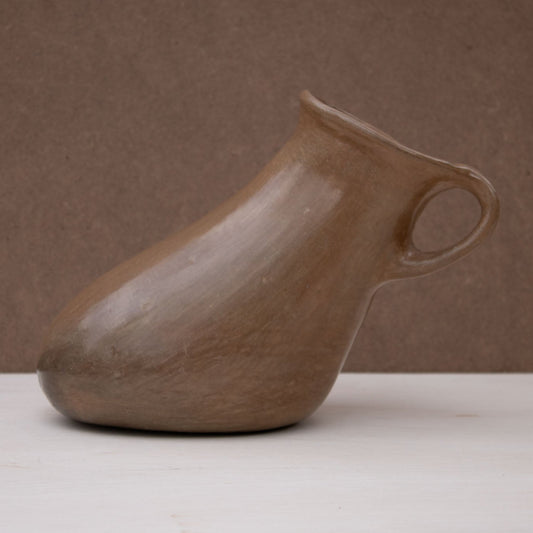 Handcrafted Tilted Clay Patojo Pitcher 