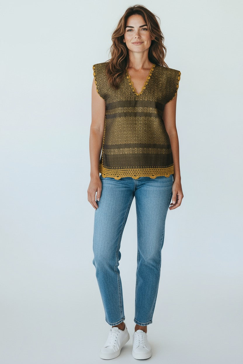 Oaxaca Handwoven Cotton Huipil Top