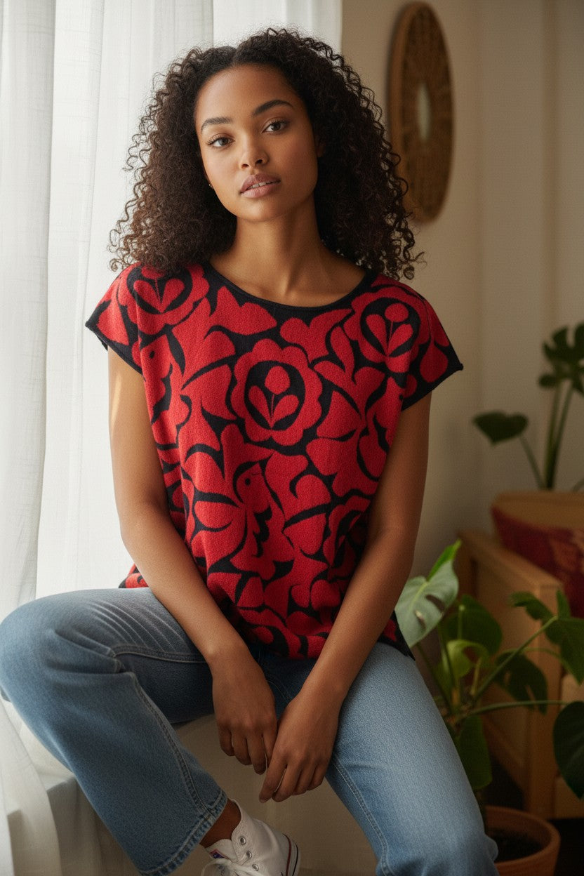 Oaxacan Istmo Floral Blouse