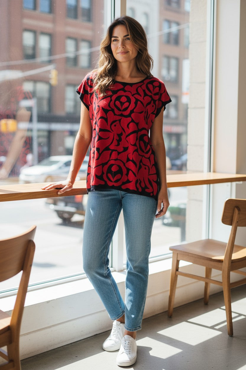 Oaxacan Istmo Floral Blouse