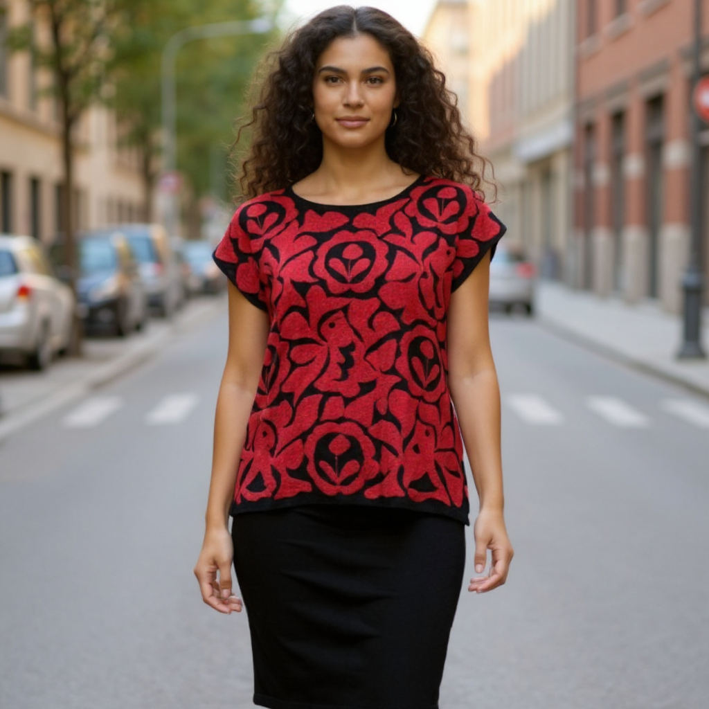 Oaxacan Istmo Floral Blouse