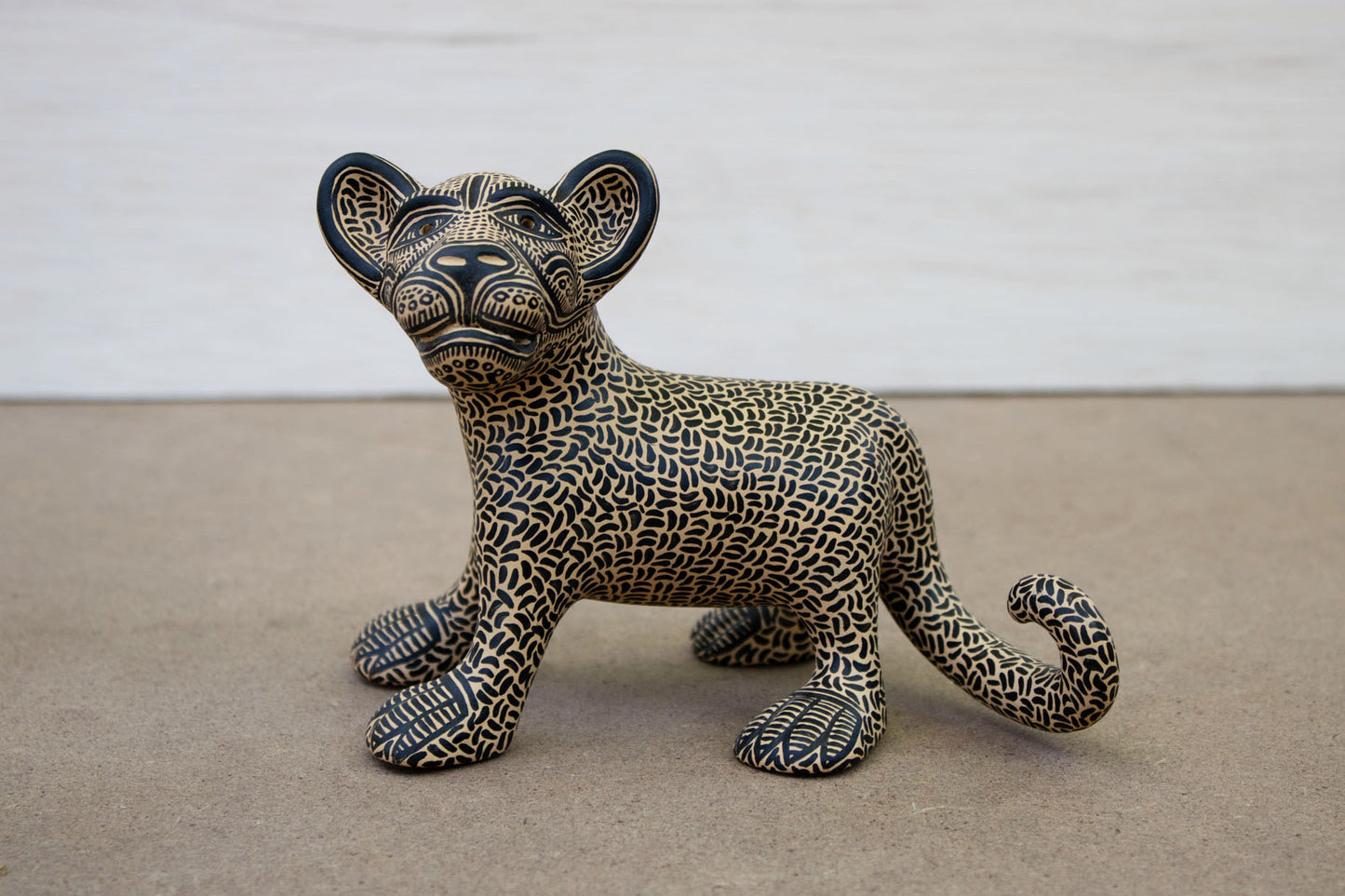 Small Pottery Clay Mayan Jaguar