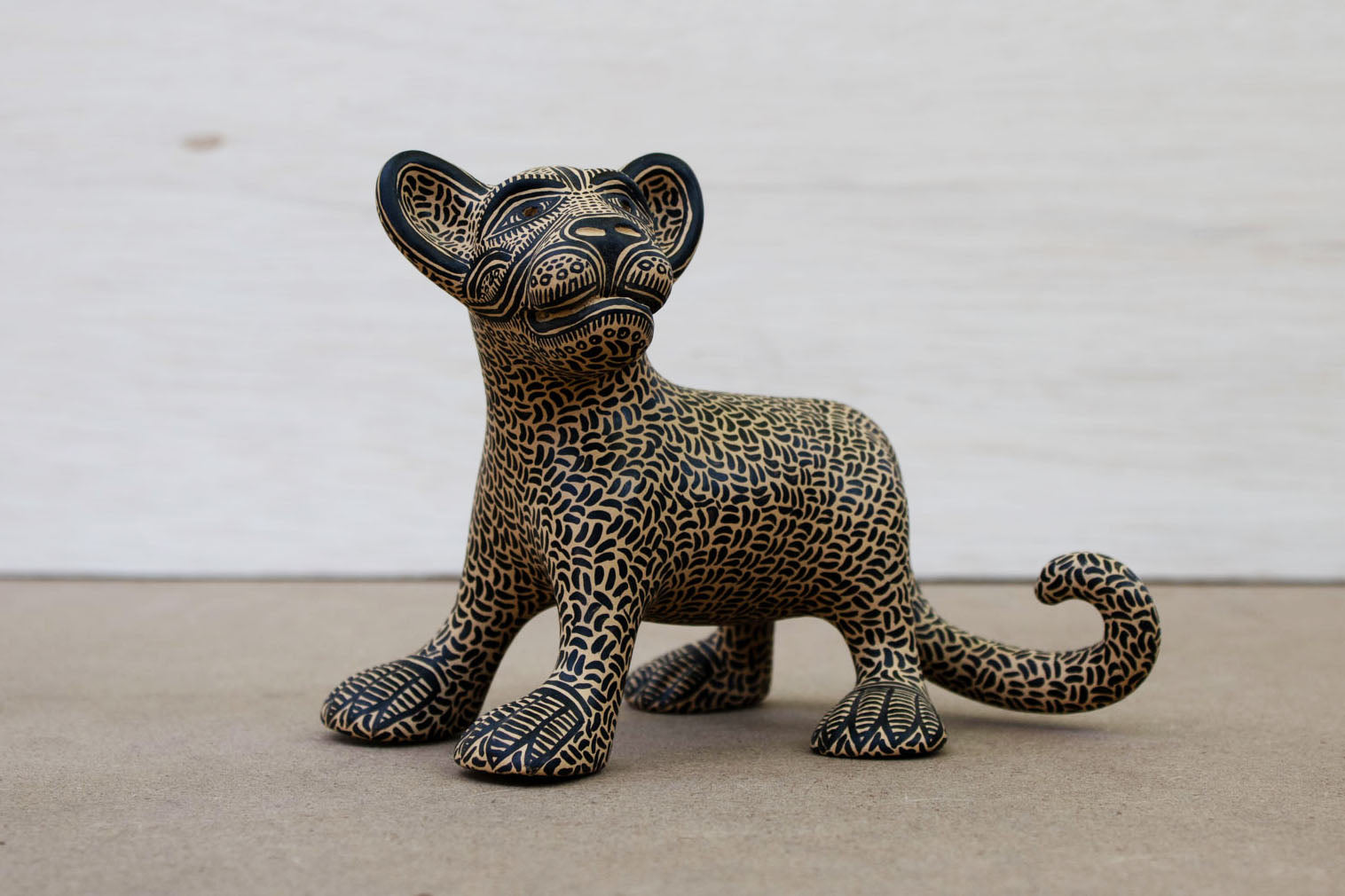 Small Pottery Clay Mayan Jaguar