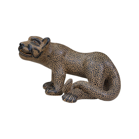  Pottery Mayan Jaguar Handcrafted Mexican Clay Figurine