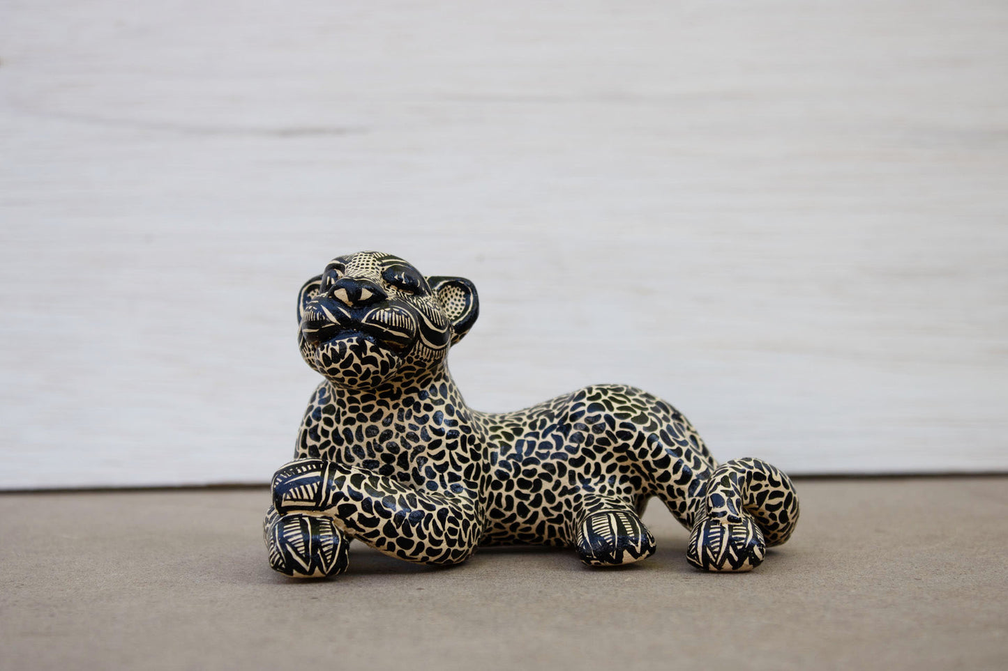 Small Pottery Clay Mayan Jaguar