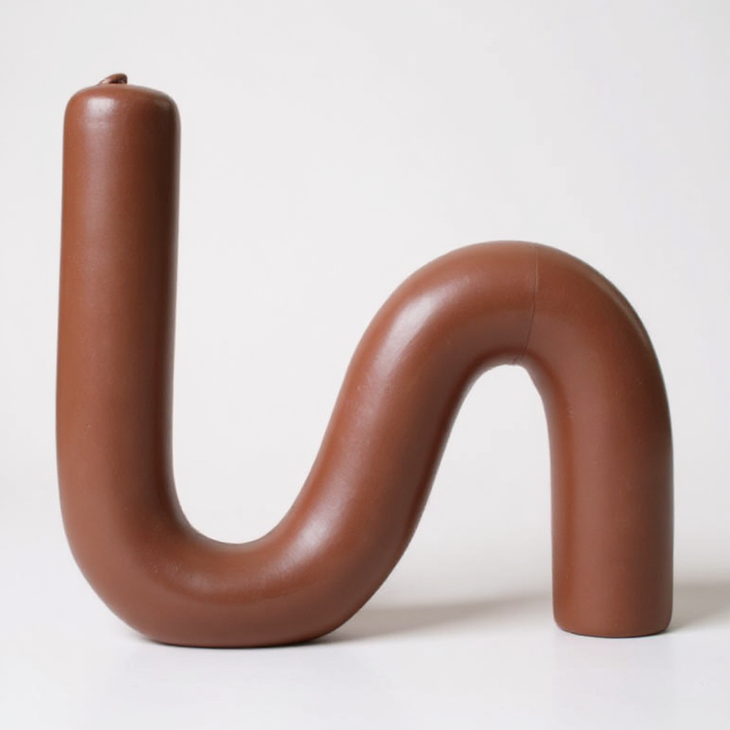 S-Shaped Handmade Beeswax Candle