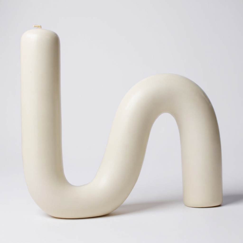 S-Shaped Handmade Beeswax Candle