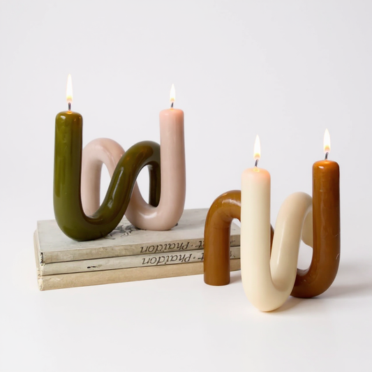 S-Shaped Handmade Beeswax Candle
