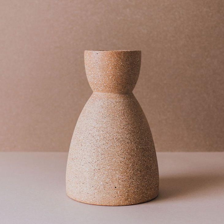 Handcrafted Terracotta Cork Clock Vase 