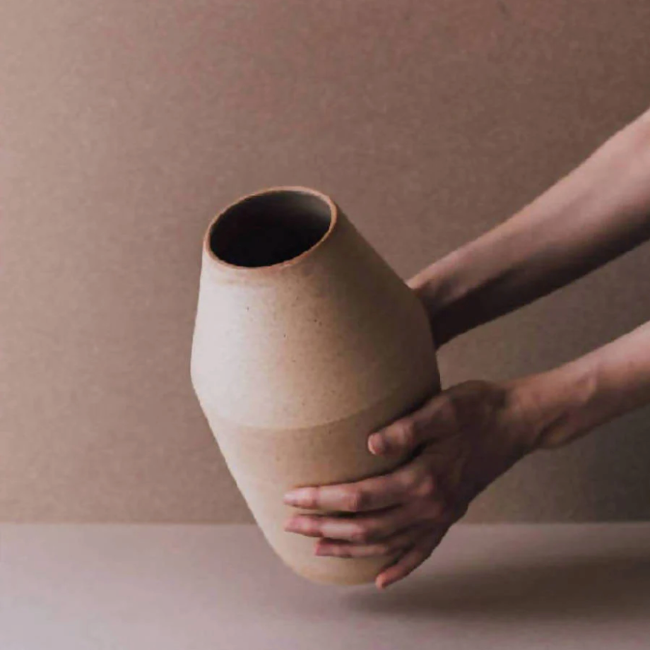 Torno Modern Sand Terracotta Vase