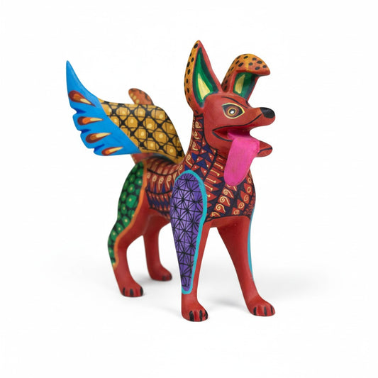 Xoloitzcuintle Hand-Carved Copal Wood Alebrije Figurine
