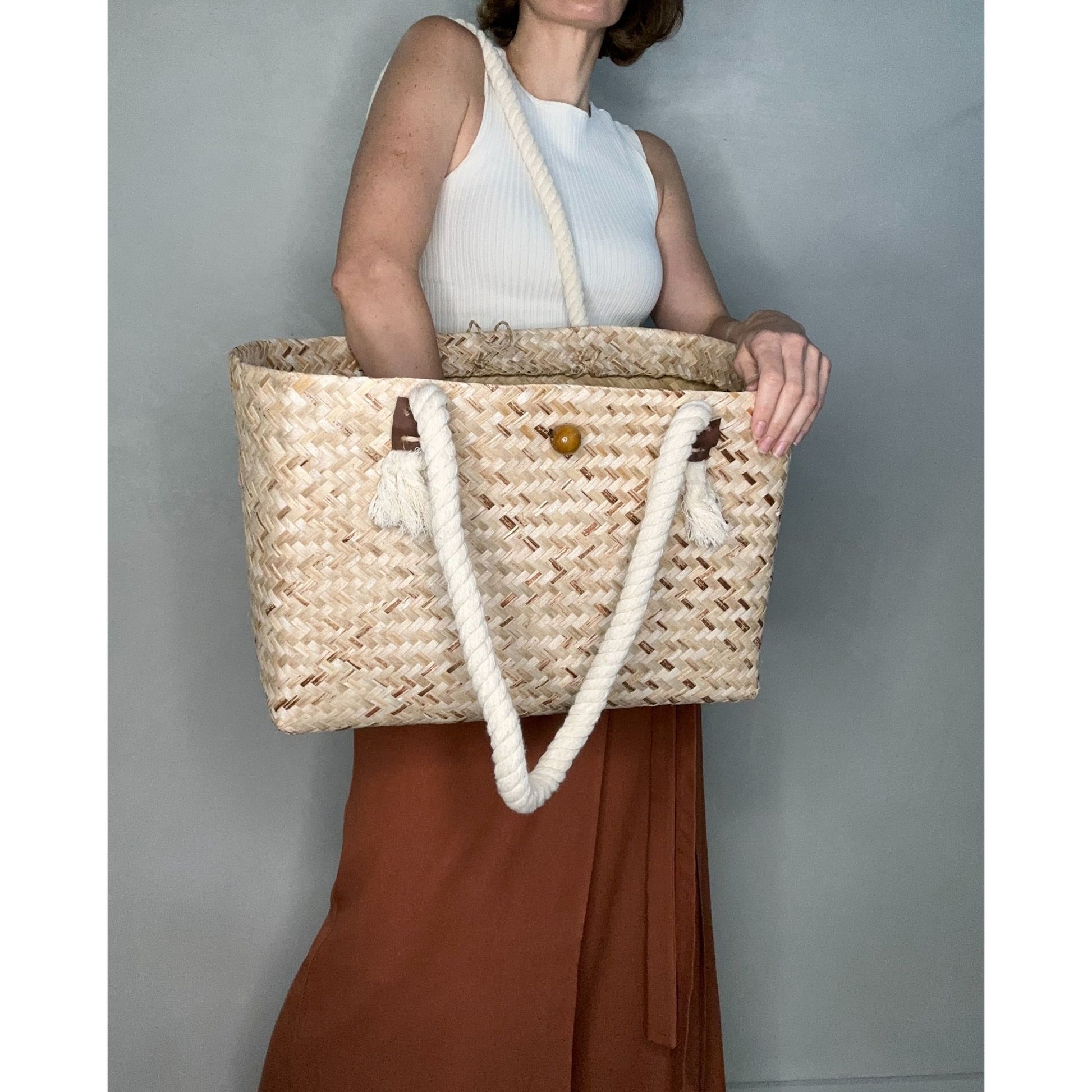 Large Tote Straw Bag