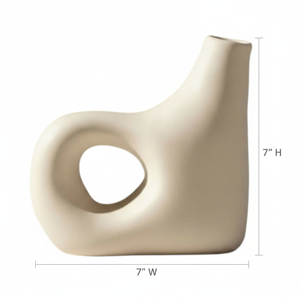 Curved Spout Sculptural Vase