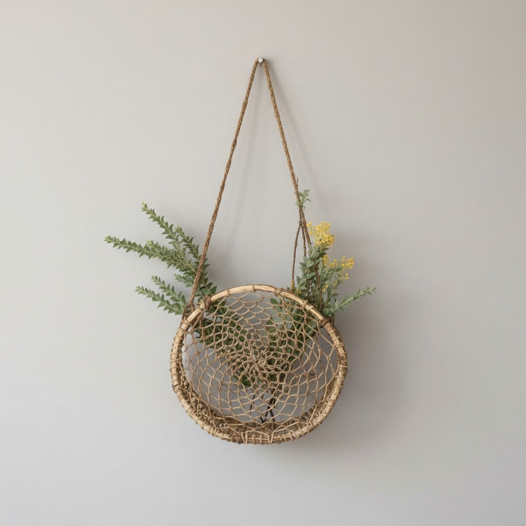 Circular Jonote Wall Hanging Basket