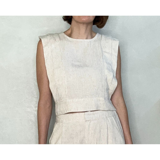 Linen Pleated Blouse