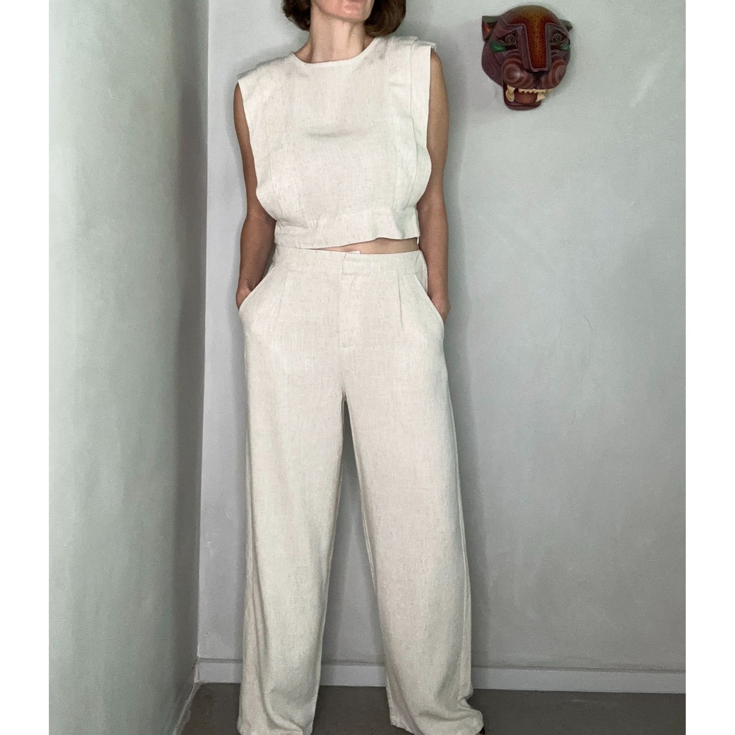 Straight - Leg Linen Pants