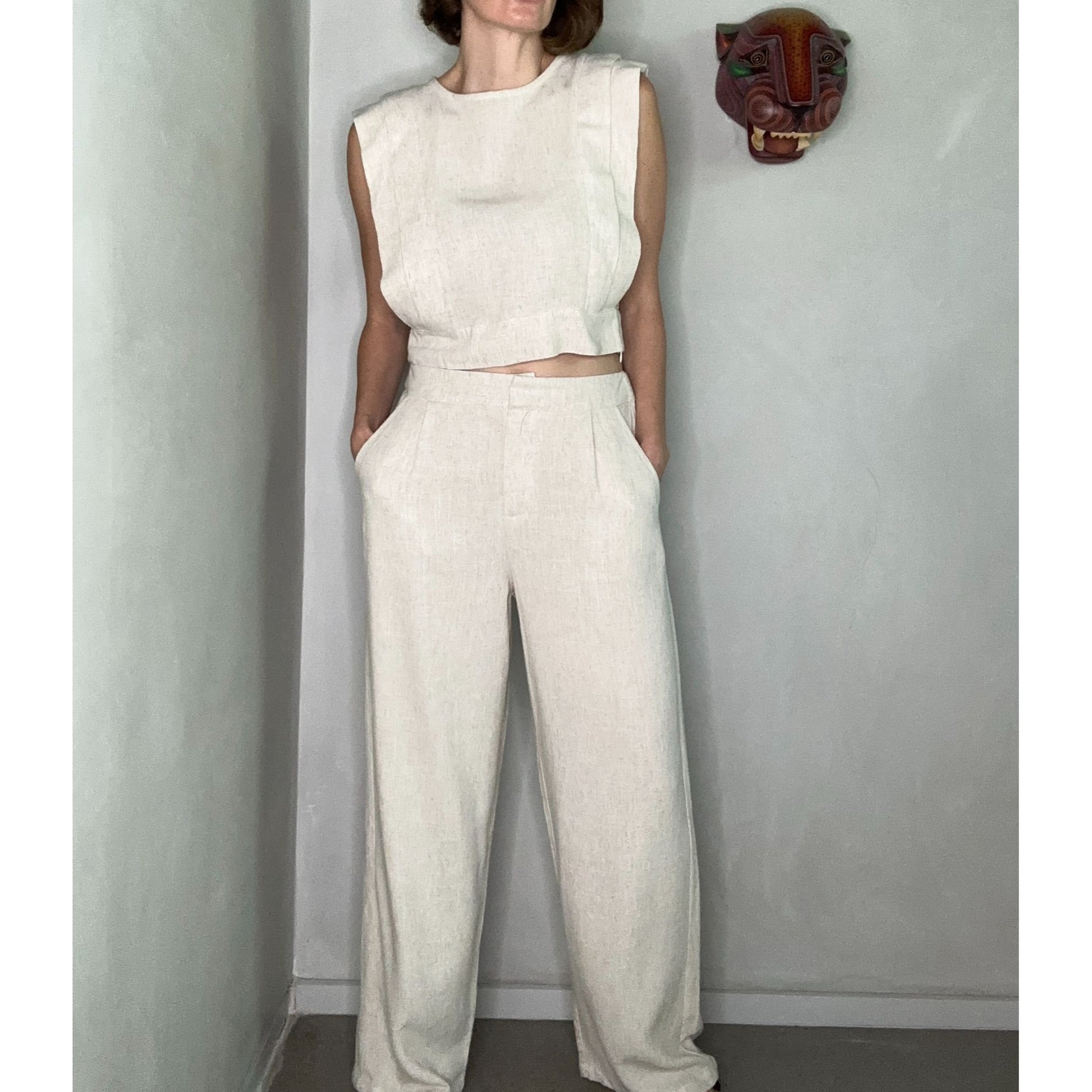 Straight - Leg Linen Pants