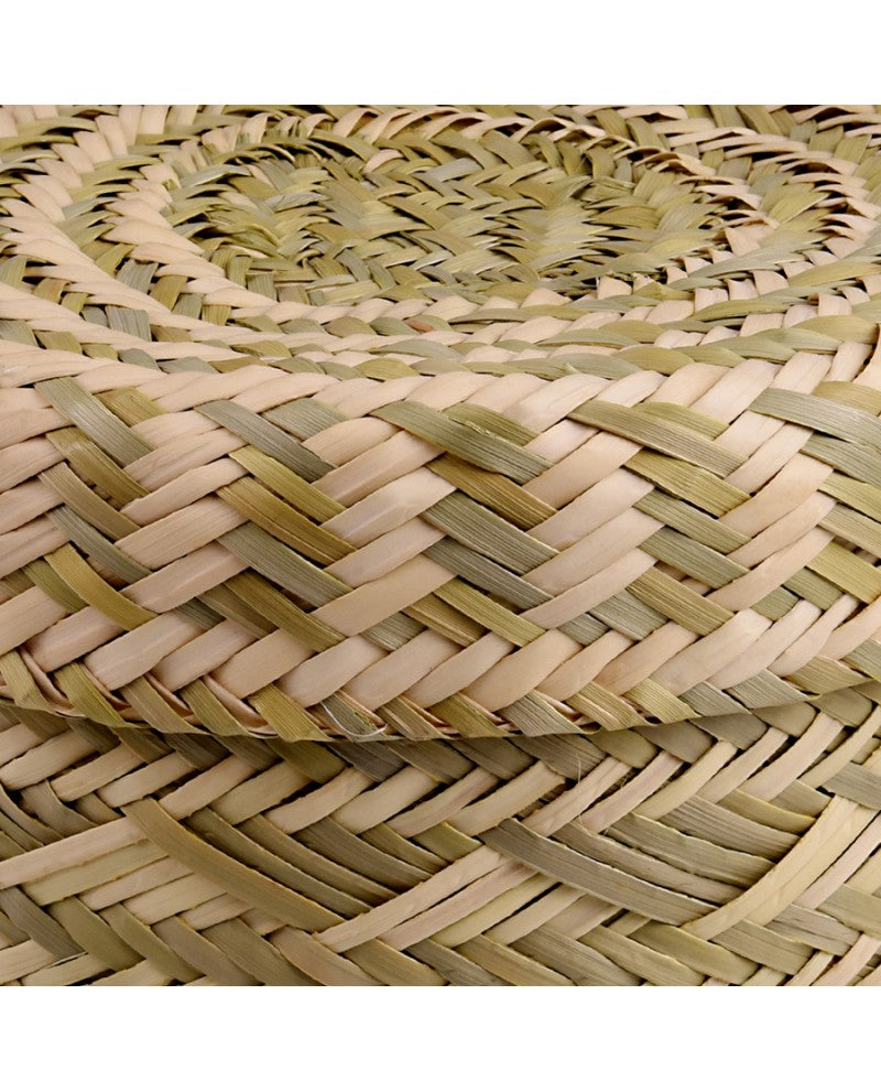 Handwoven Straw Lidded Tortillero Basket