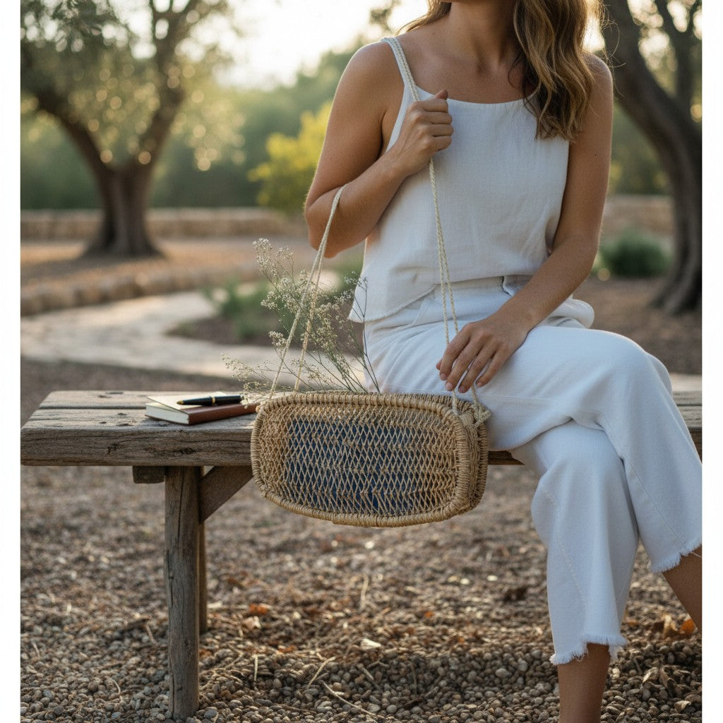 Rectangular Jonote Basket Bag