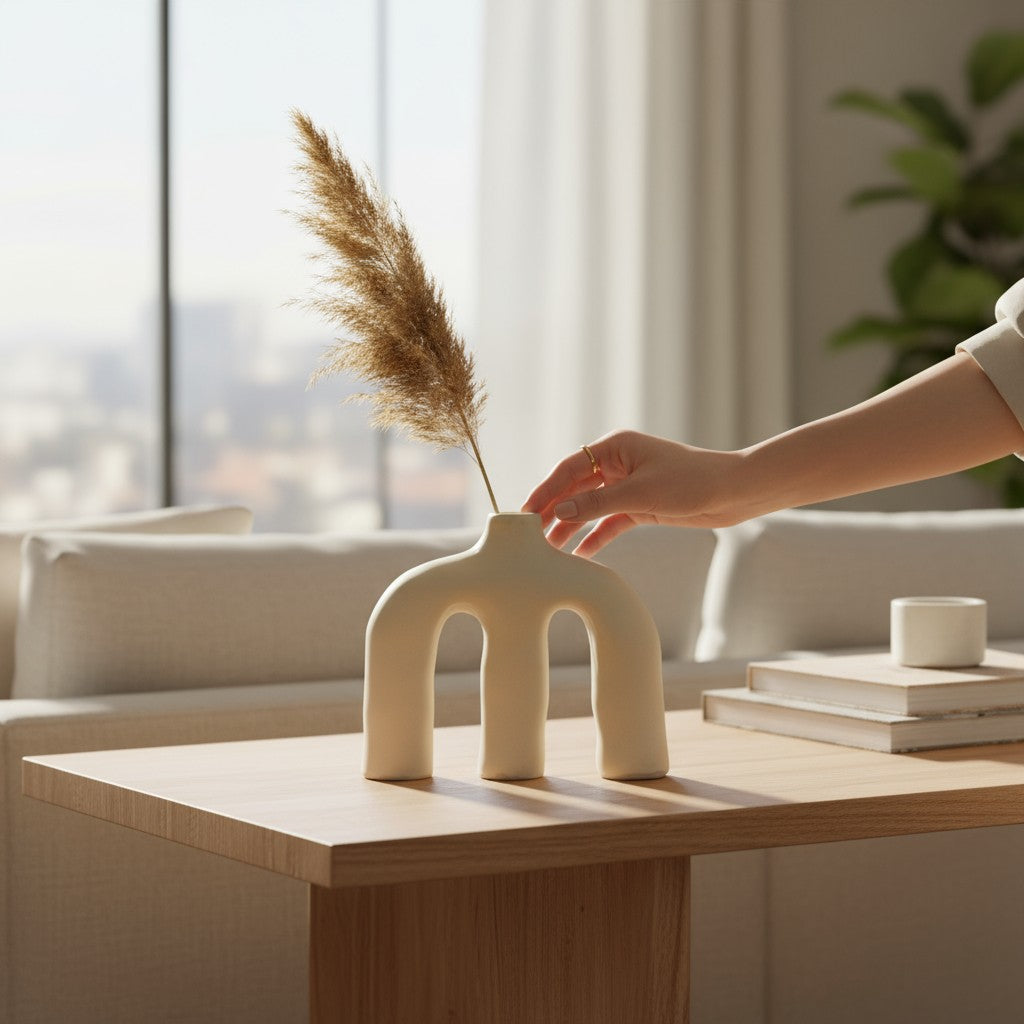 Triple Arch Ceramic Vase 