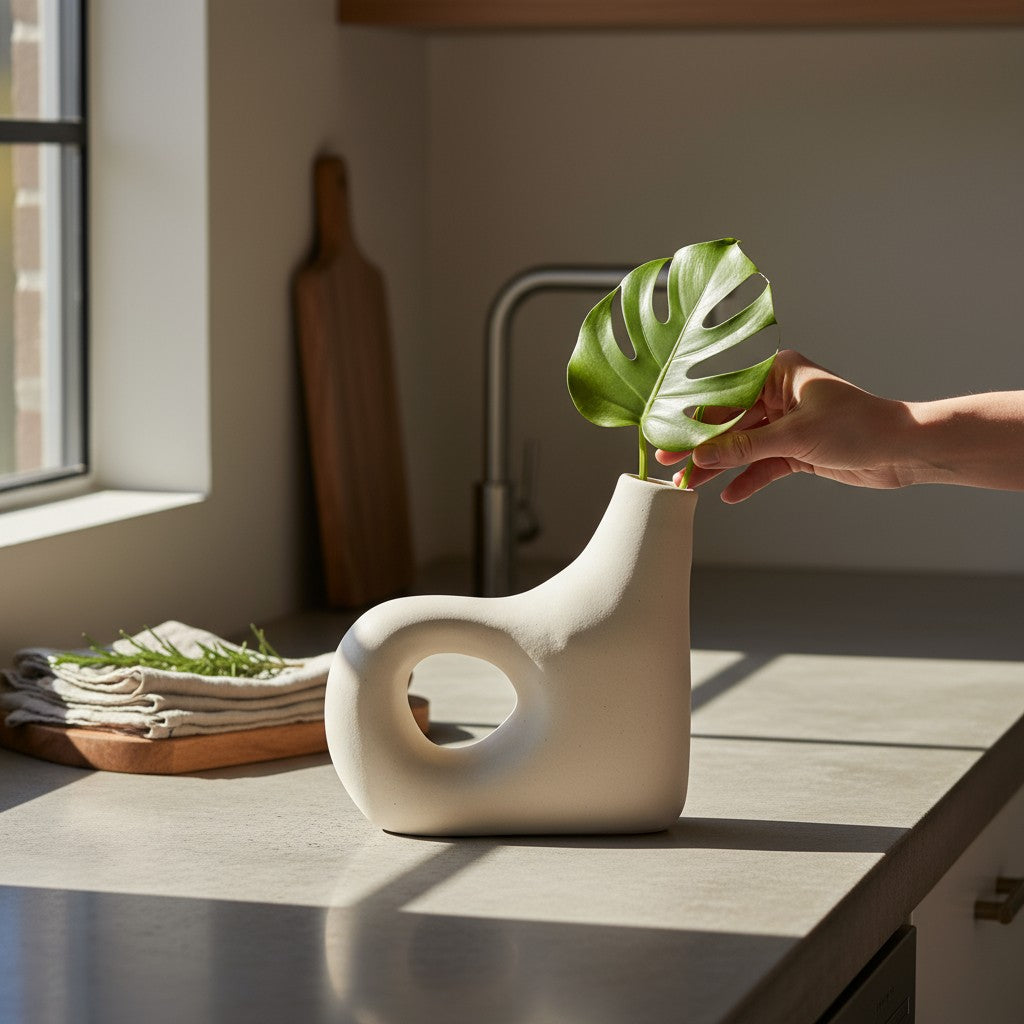 Organic Spout Sculptural Ceramic Vase